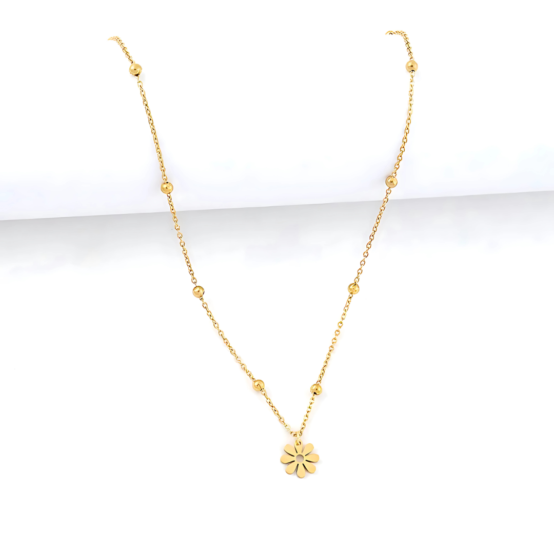 Cute Gold Flower Necklace