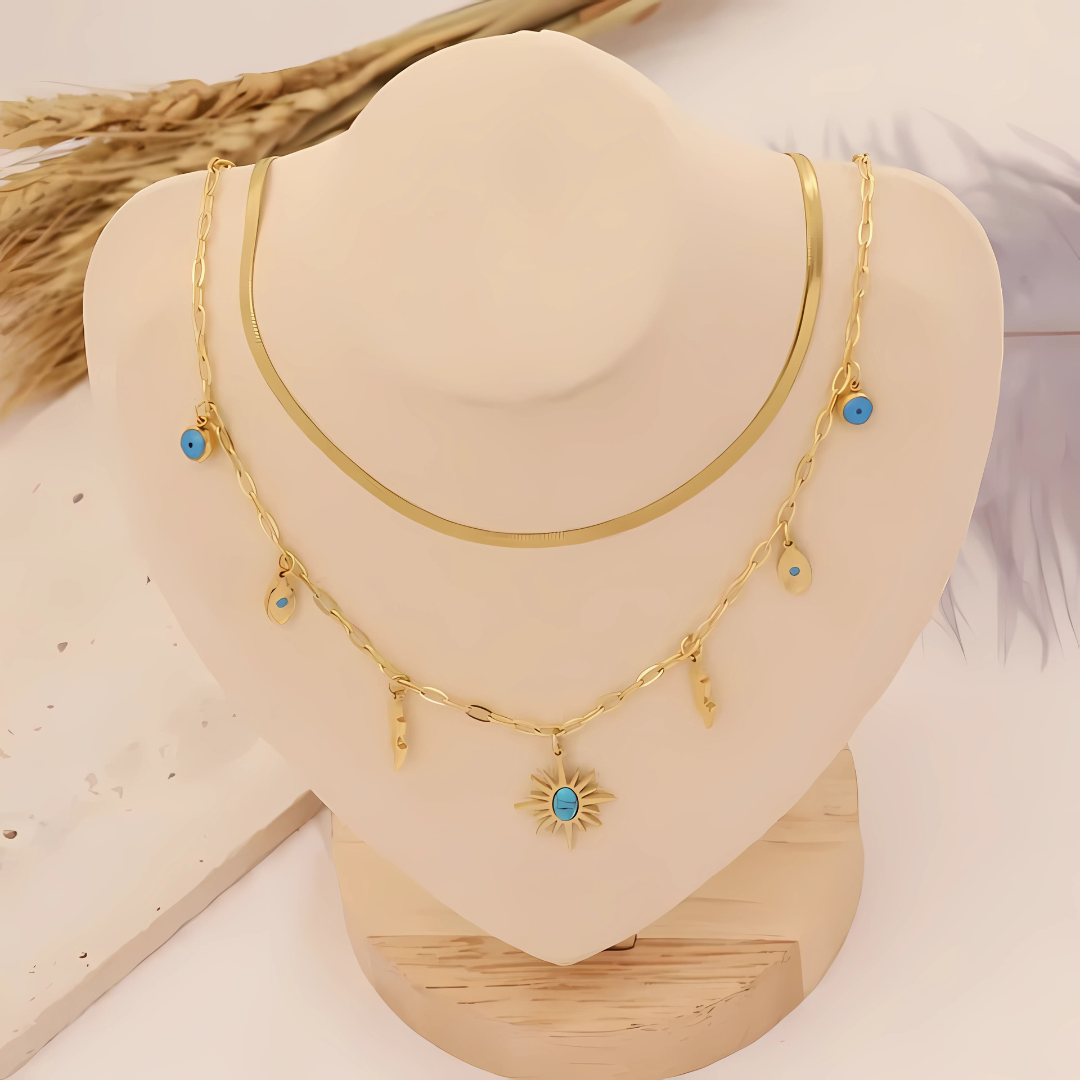 Turquoise Gold Necklace