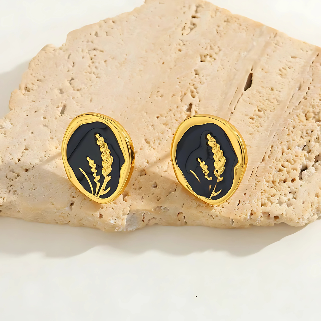 Bloom in Black Earrings