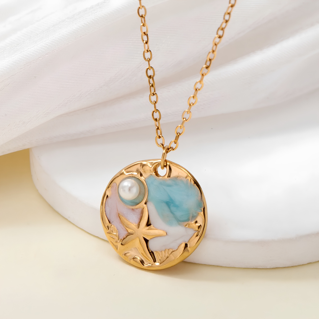 Ocean Whisper Medallion Necklace
