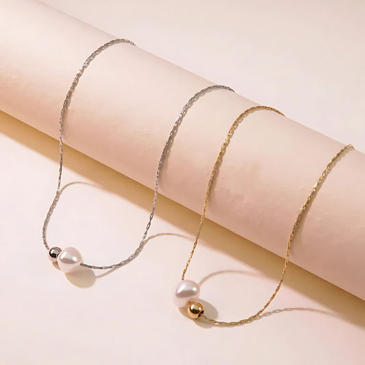 Silver Pearl Necklace