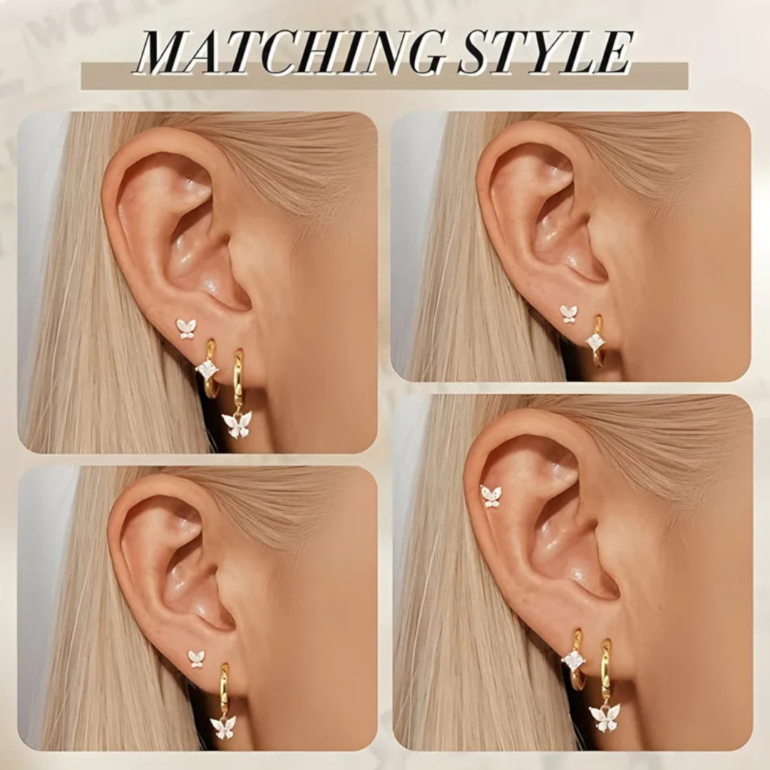 Butterfly Stacking Earrings