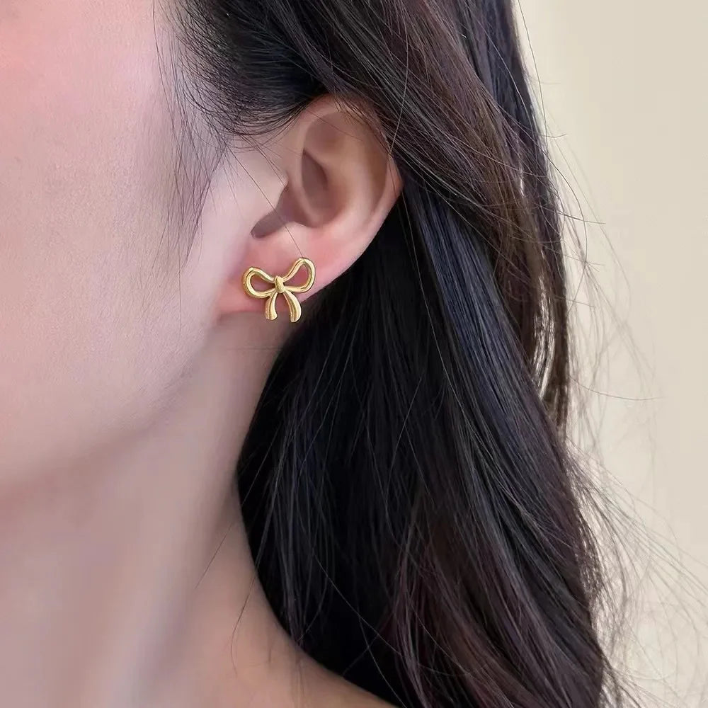 Gold Bow Knot Jewelry Set