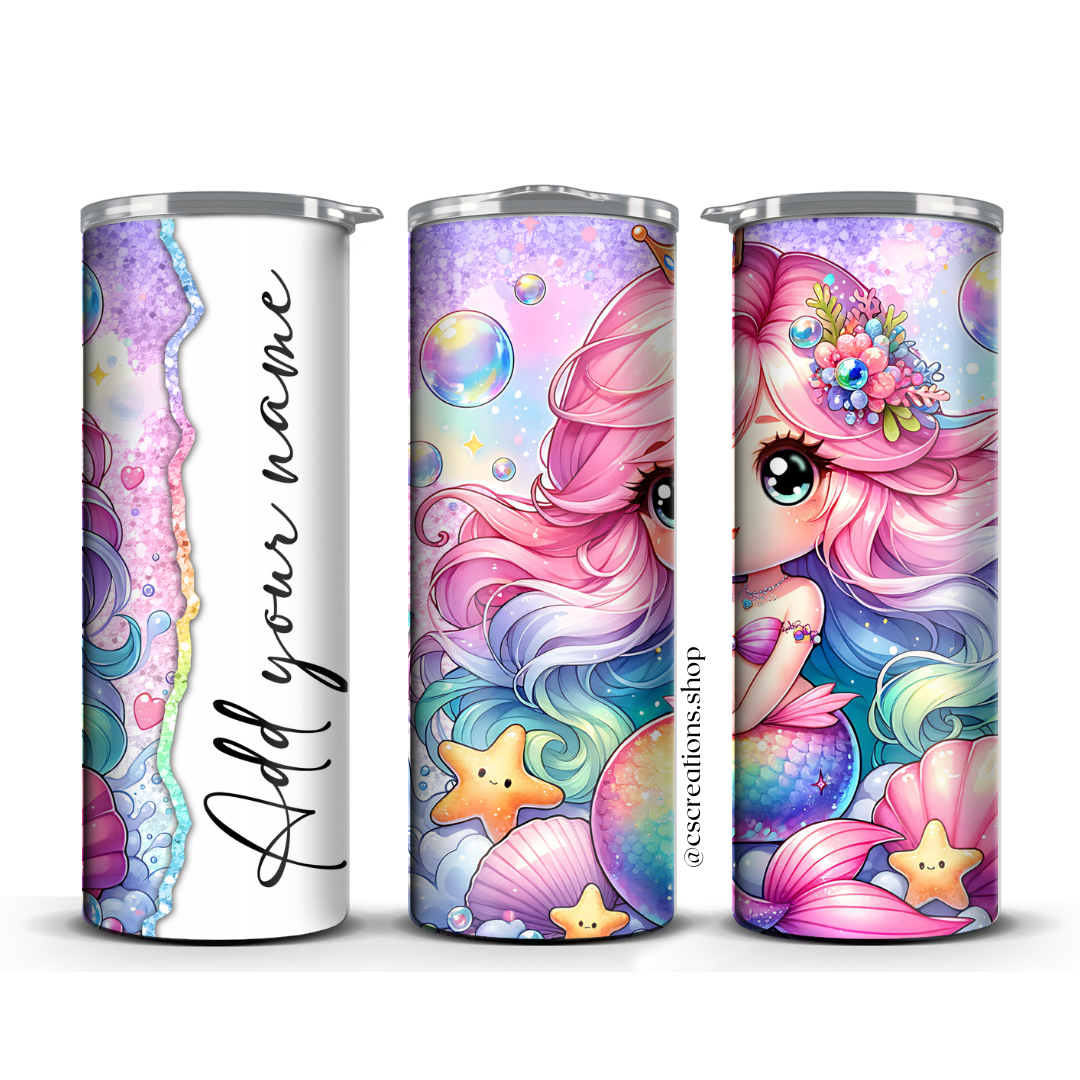 Mermaid Custom Skinny Tumbler