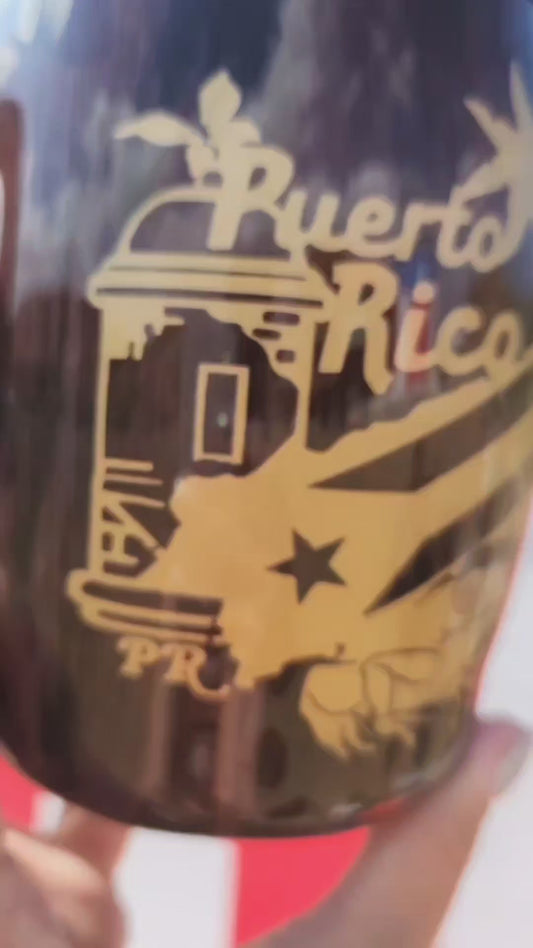 Puerto Rico Black Coffee Mug