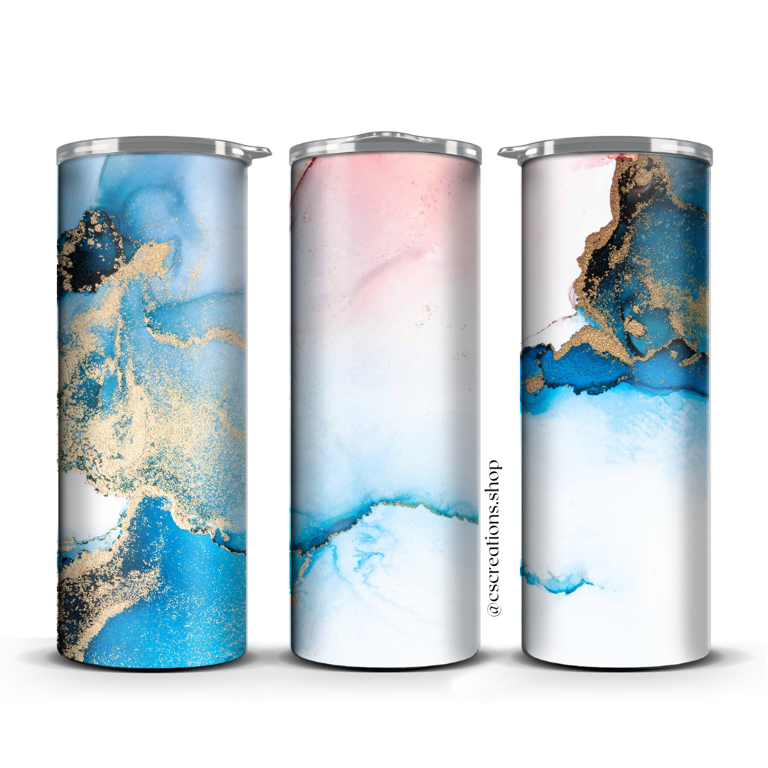 Watercolor Skinny Tumbler