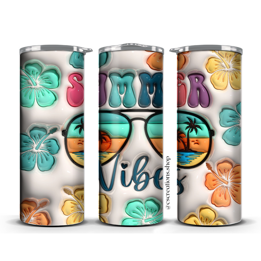 Summer Vibes Skinny Tumbler