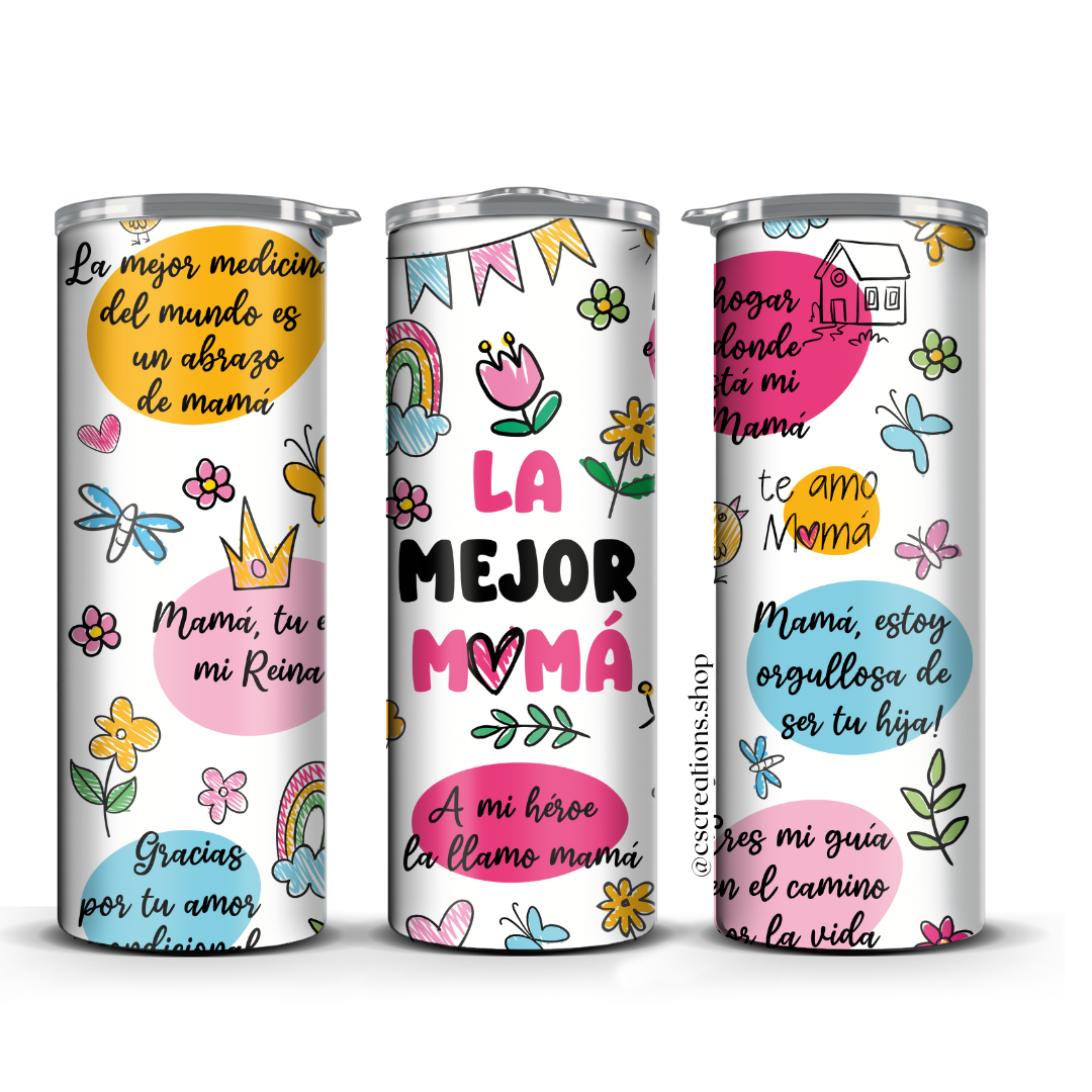 La mejor mamá Skinny Tumbler