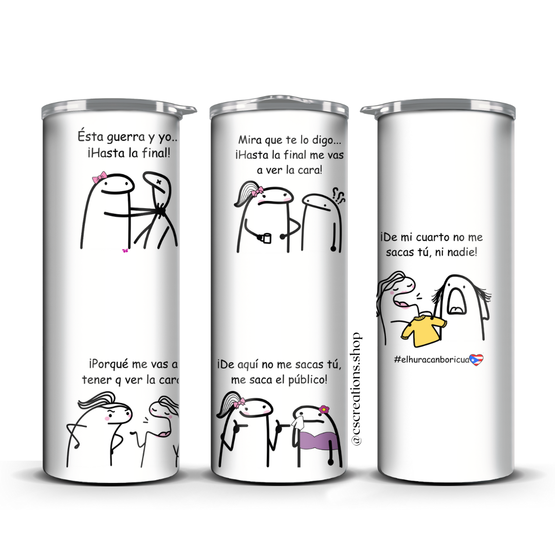 El Huracán Boricua Skinny Tumbler