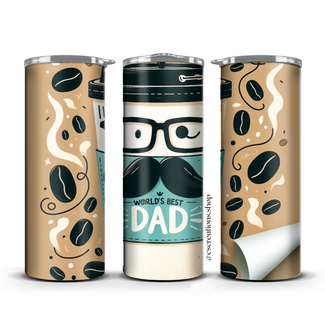 World's Best Dad Skinny Tumbler