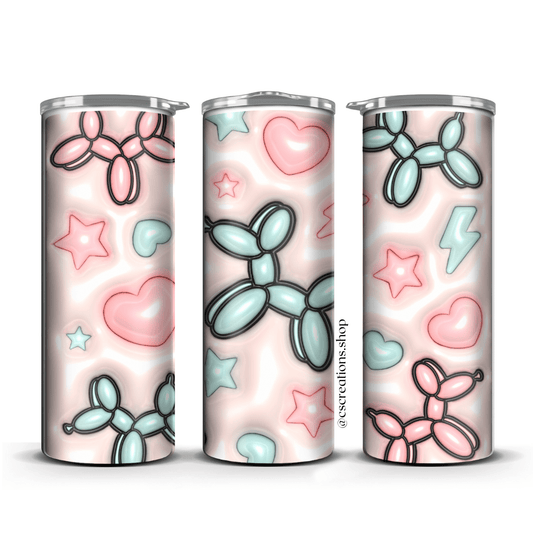 3D Ballon Dog Skinny Tumbler - Crafts & Sweet Creations