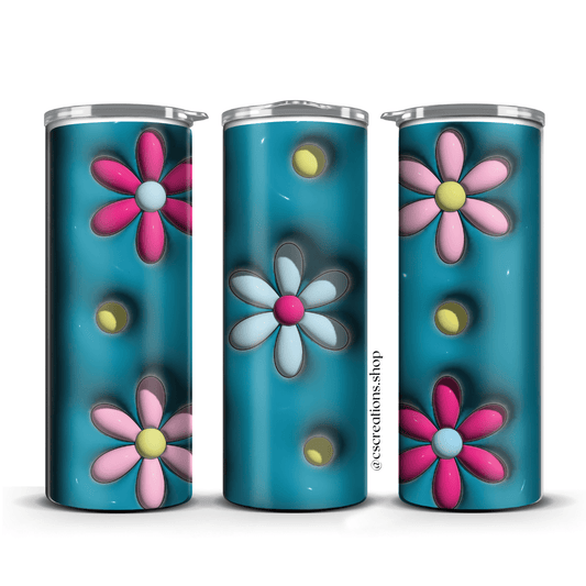 3D Flower Skinny Tumbler - Crafts & Sweet Creations
