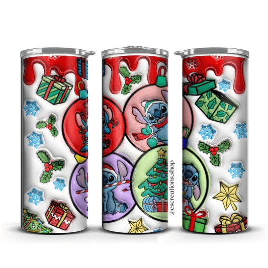 3D Xmas Stitch Skinny Tumbler - Crafts & Sweet Creations