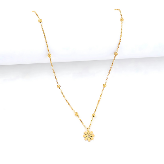 Cute Gold Flower Necklace