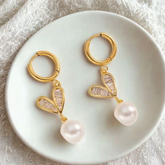 Pearl Heart Jewelry Set