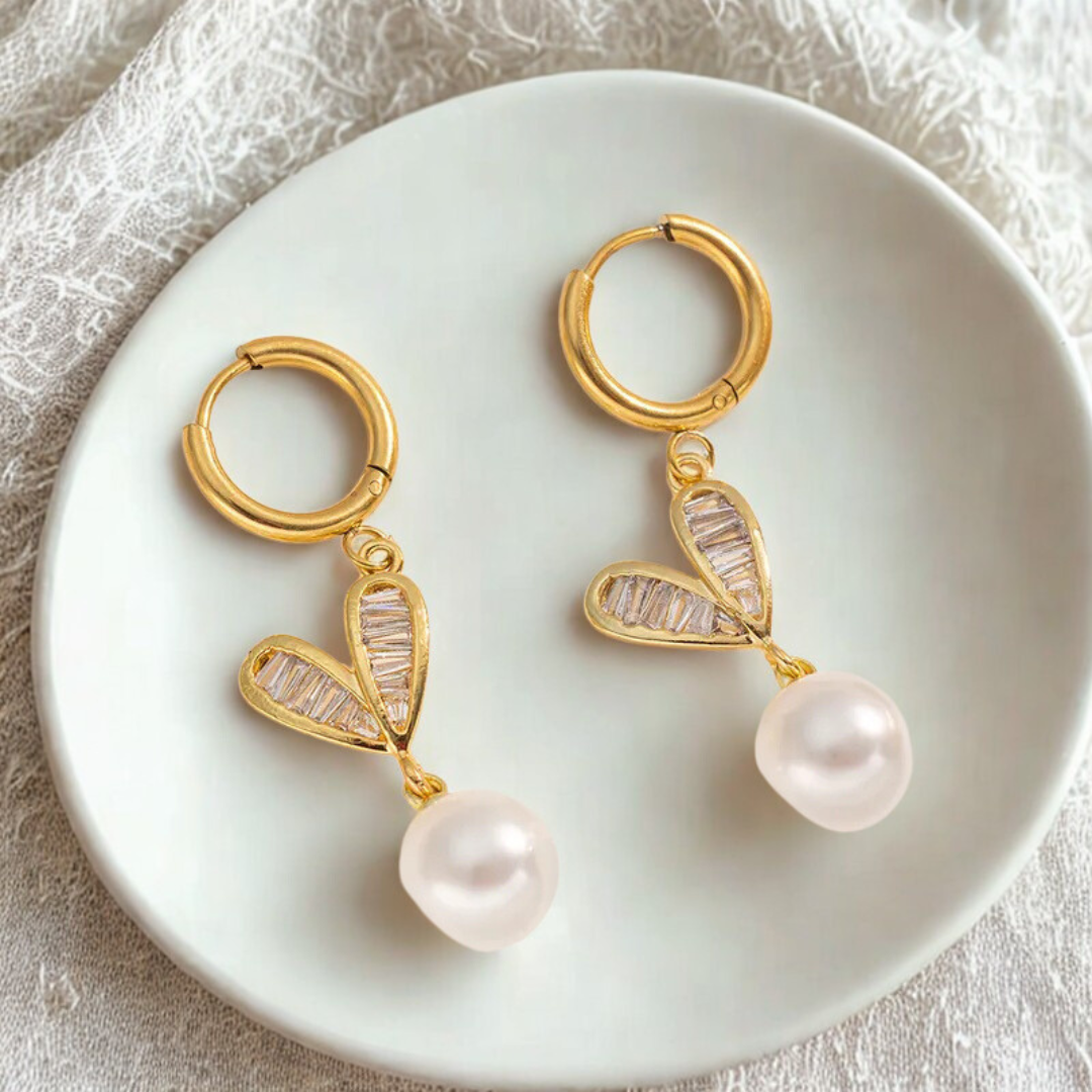Pearl Heart Jewelry Set