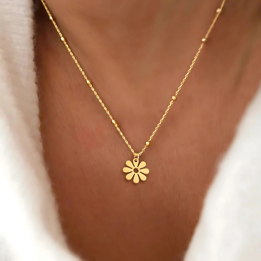 Cute Gold Flower Necklace