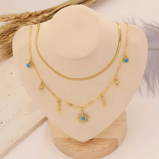Turquoise Gold Necklace