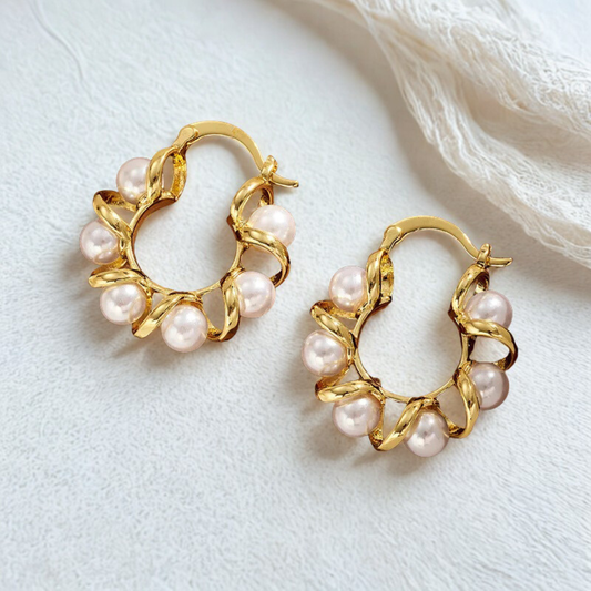 Luna Pearl Hoops