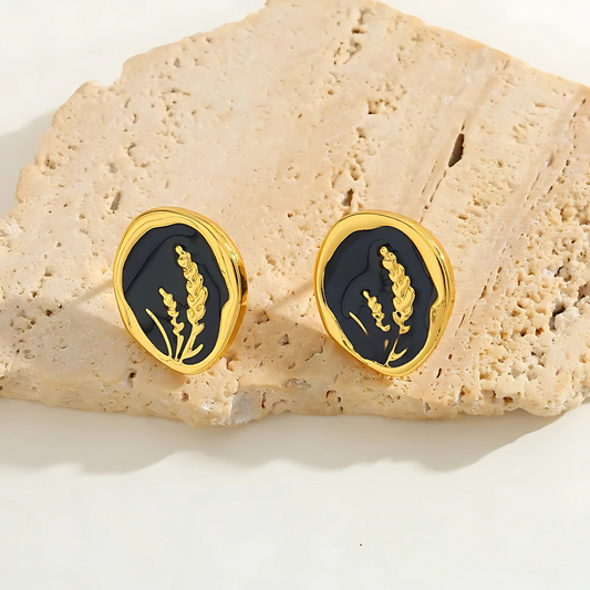 Bloom in Black Earrings