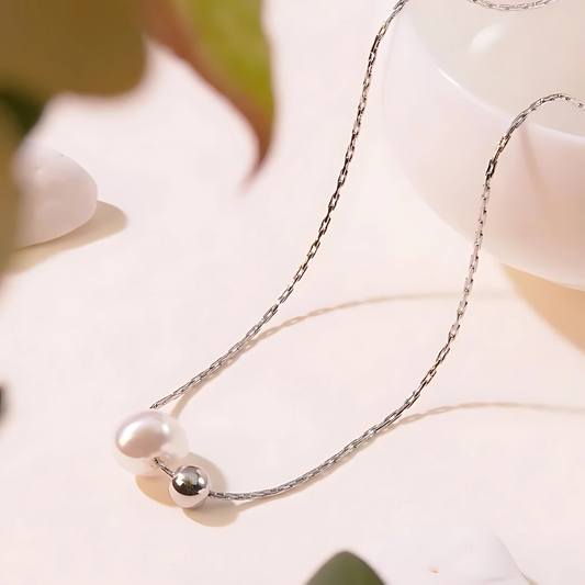 Silver Pearl Necklace