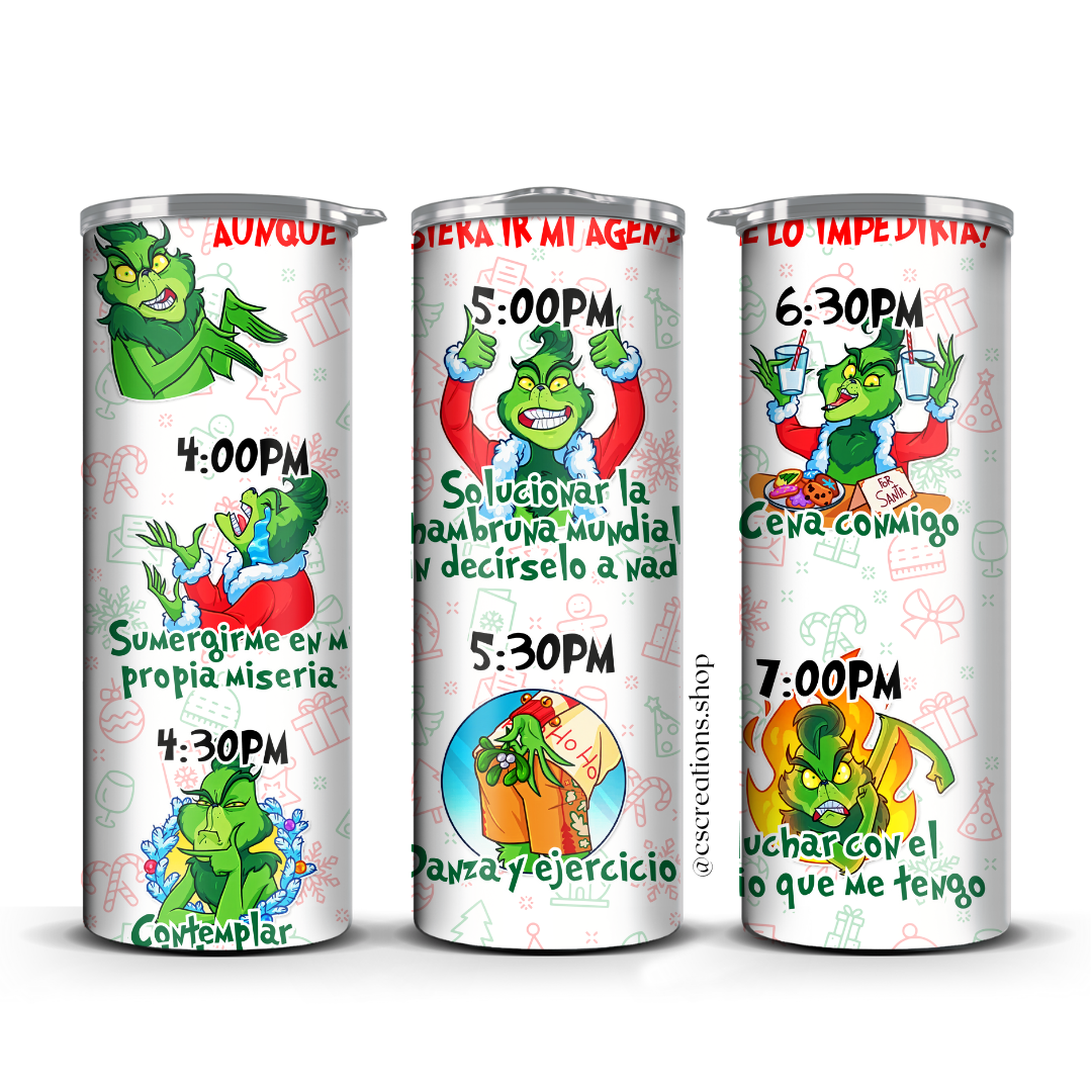 Grinchmas Agenda Skinny Tumbler