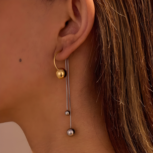 Silver & Gold Swing Earrings