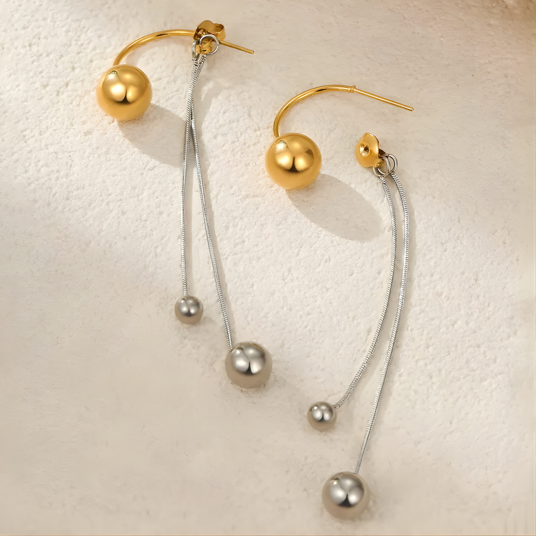 Silver & Gold Swing Earrings