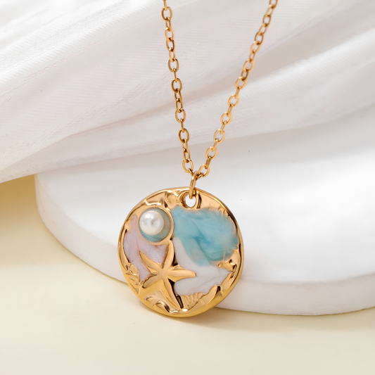 Ocean Whisper Medallion Necklace
