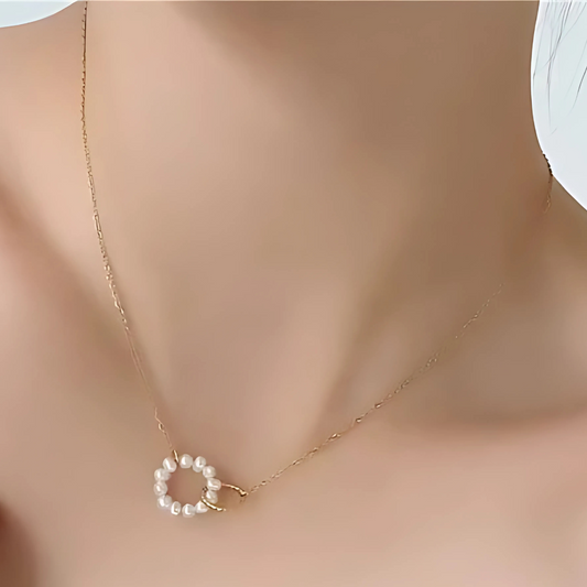 Halo Pearl Necklace