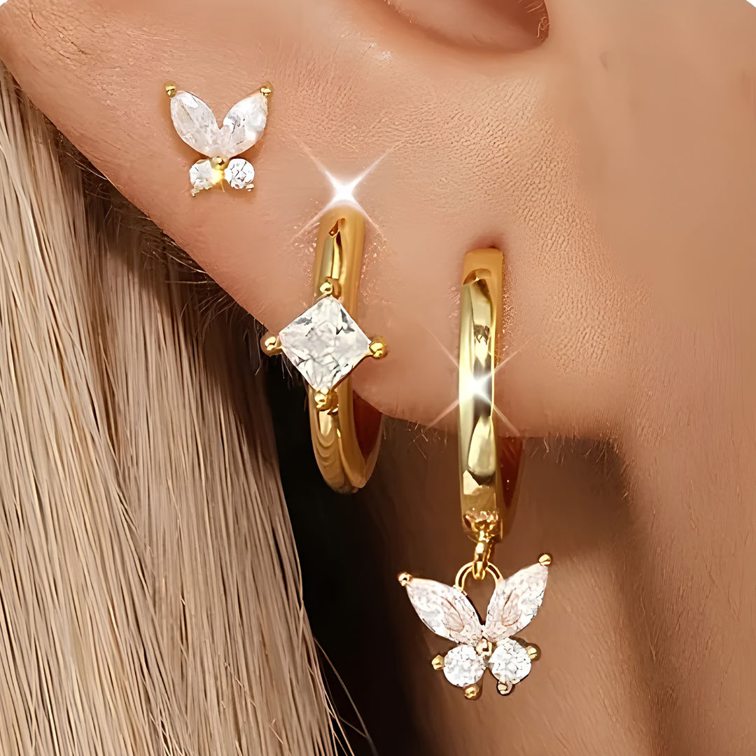 Butterfly Stacking Earrings