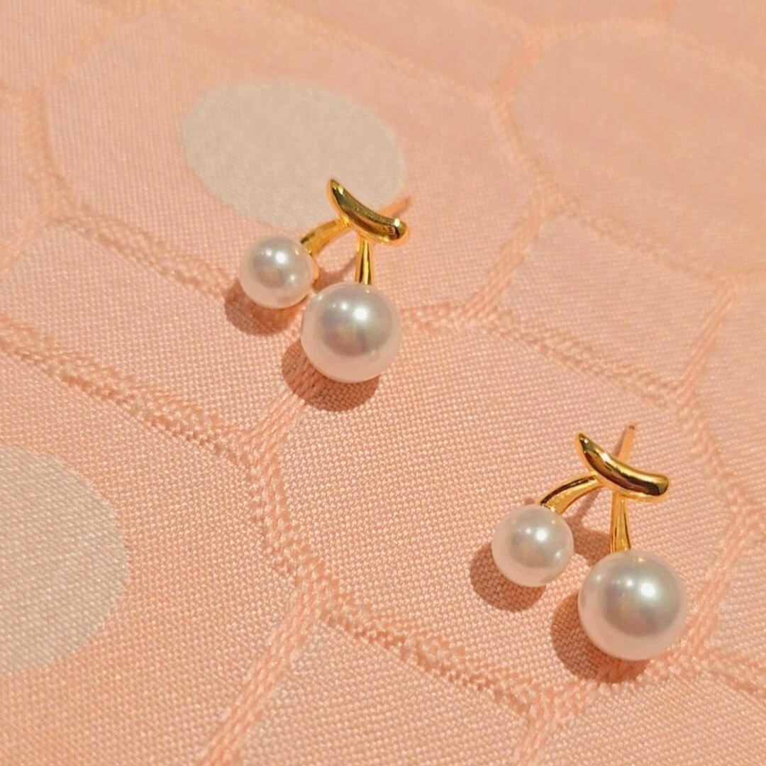 White Cherries Earrings