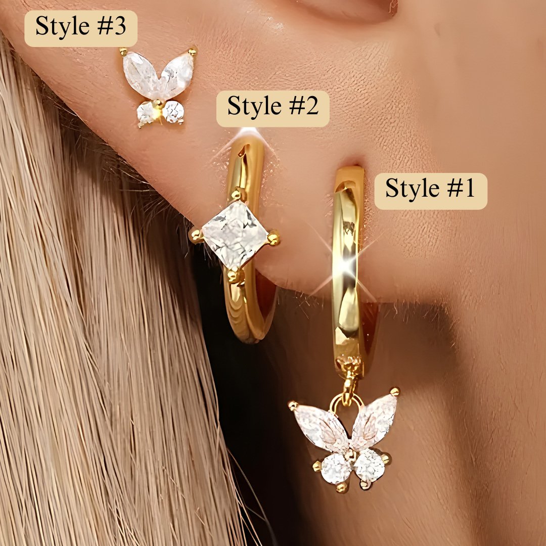 Butterfly Stacking Earrings