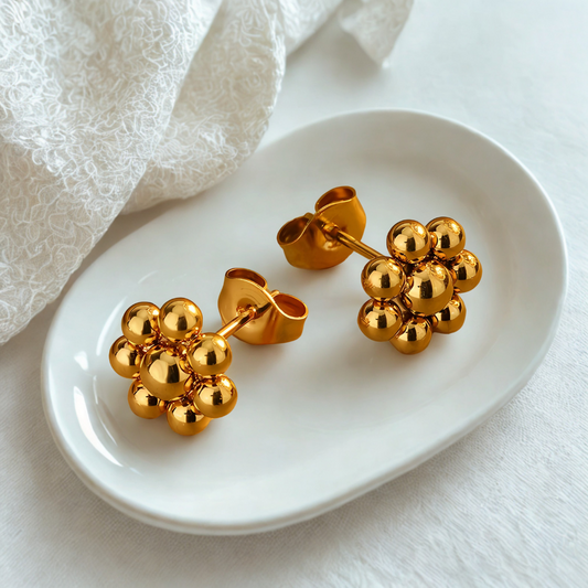 Ball Flower Earrings