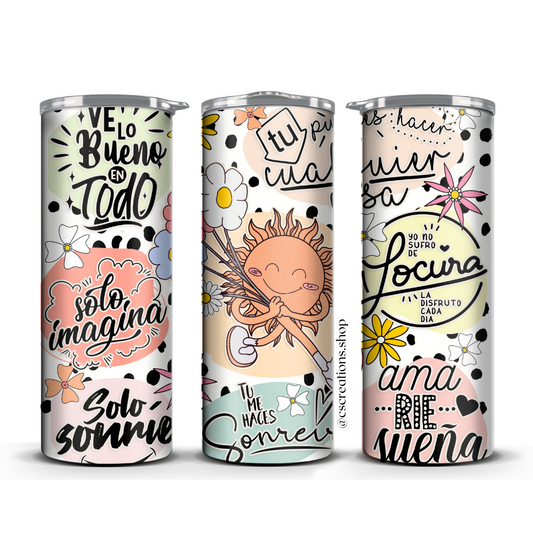 Mensajes Positivos Skinny Tumbler