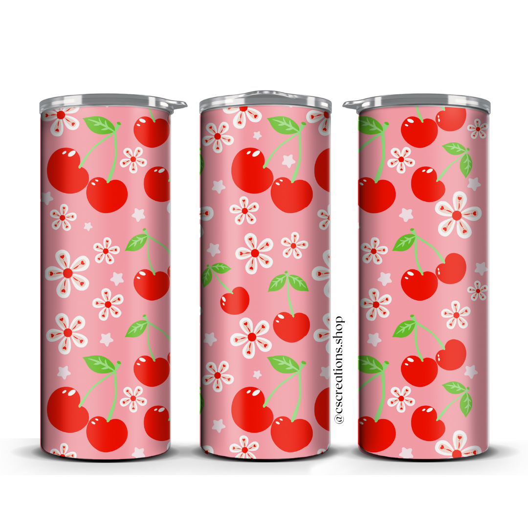 Cute Cherry Skinny Tumbler