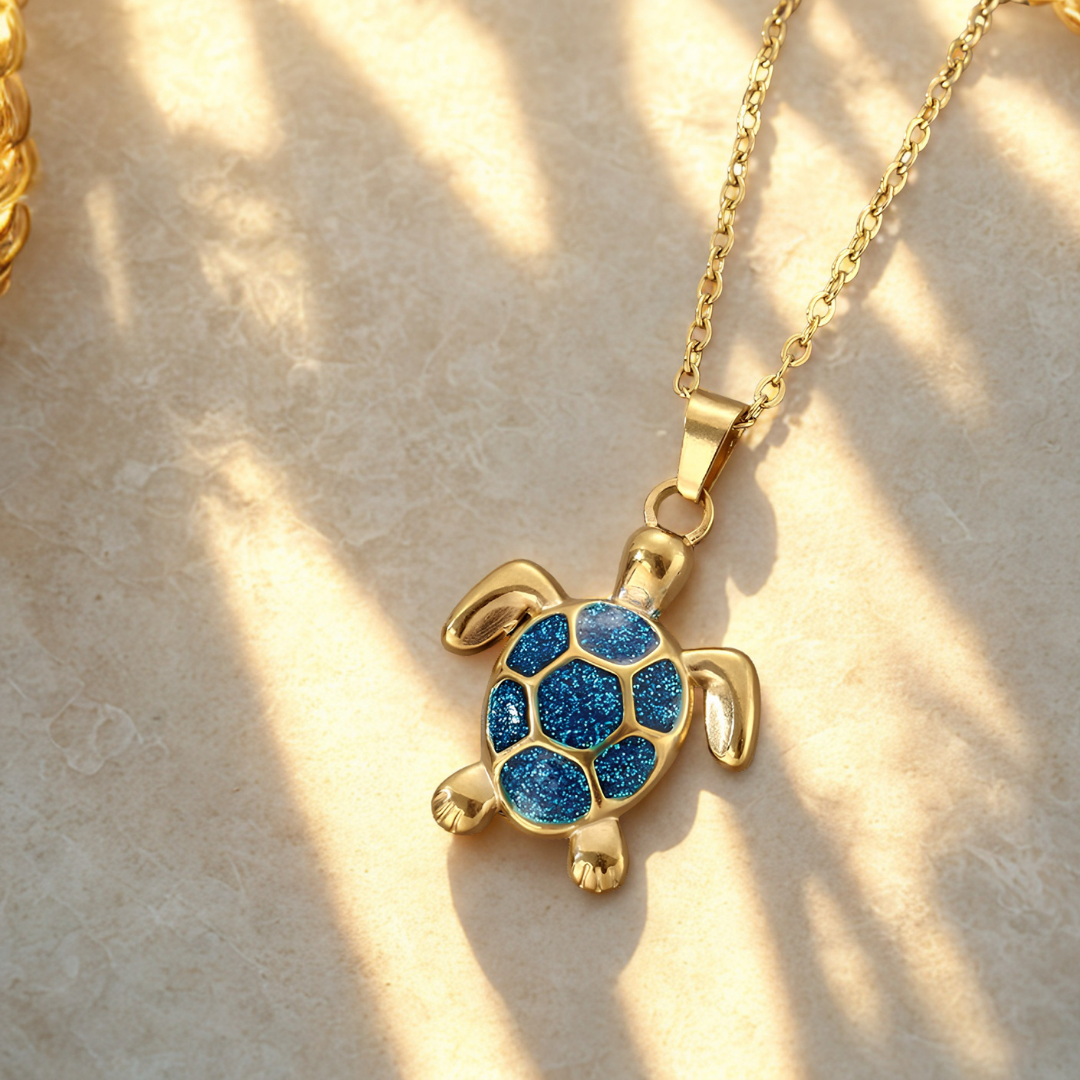 Azure Turtle Necklace