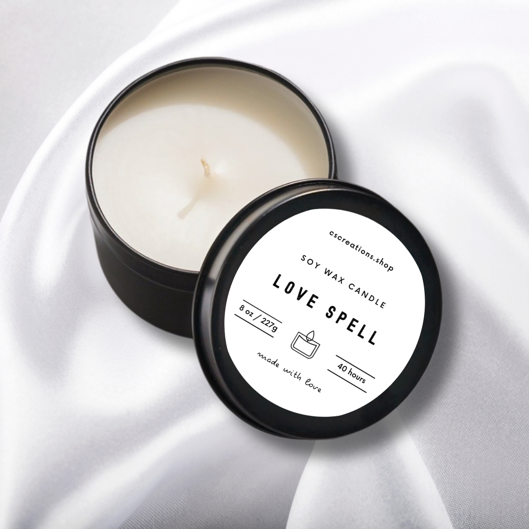 Love Spell - 100%Handmade Soy Wax Candle