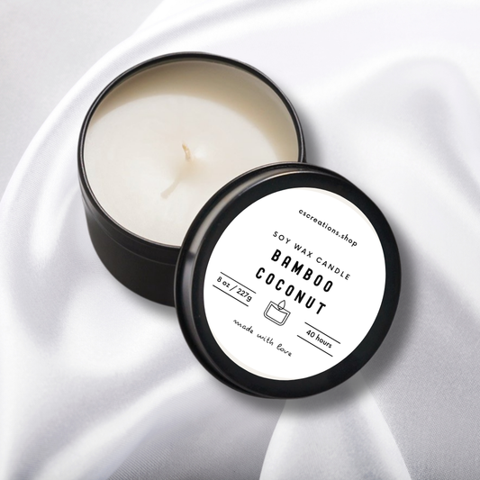 Bamboo and Coconut - Handmade 100% Soy Wax Candle