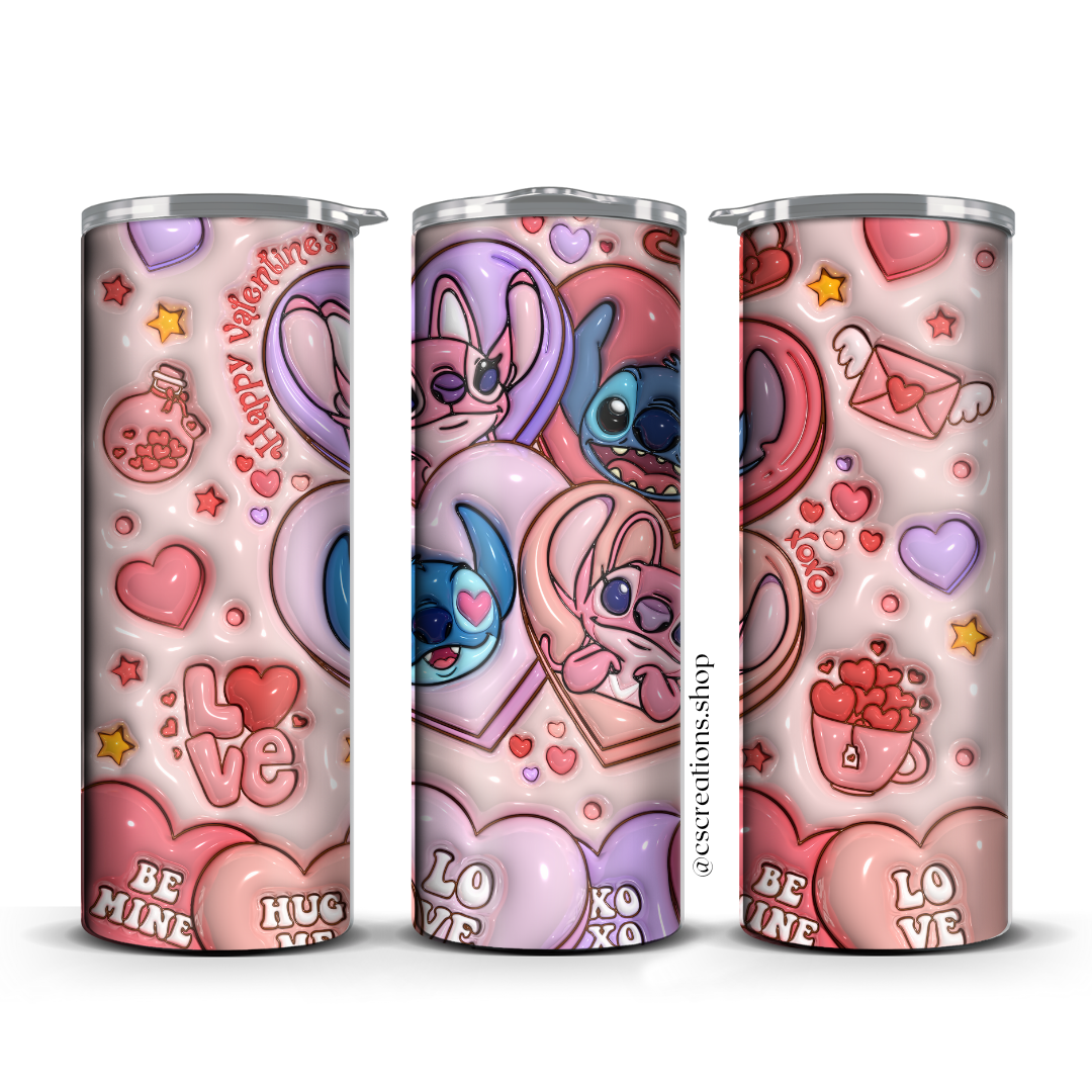 Stitch Love Skinny Tumbler