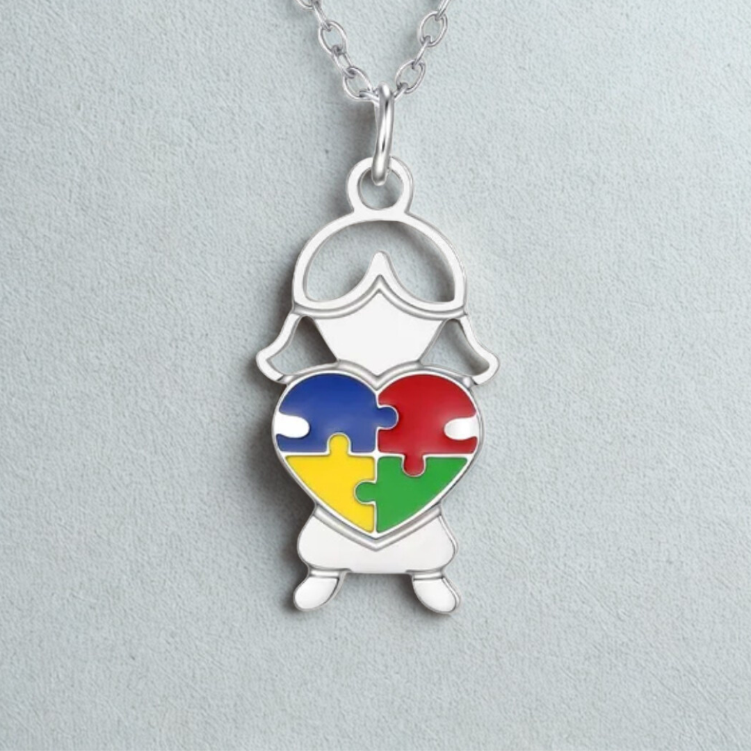 All Colors, One Heart Girl Necklace