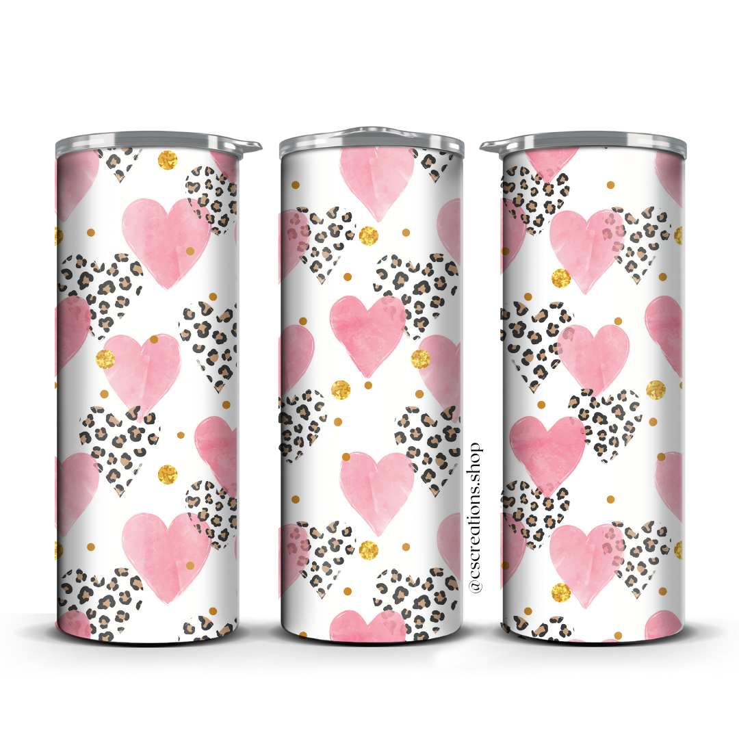 Hearts Skinny Tumbler