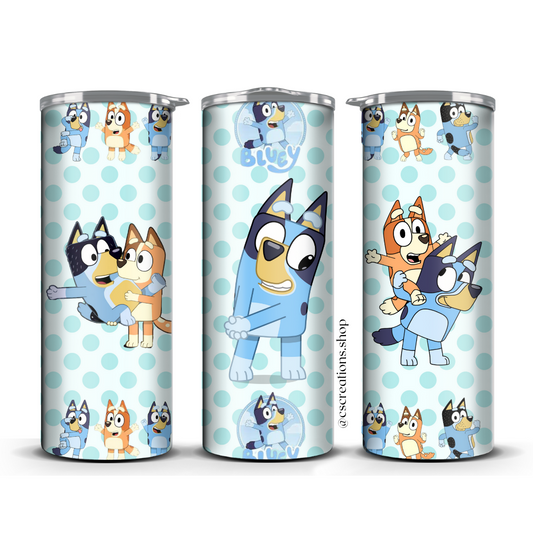 Bluey Dots Skinny Tumbler