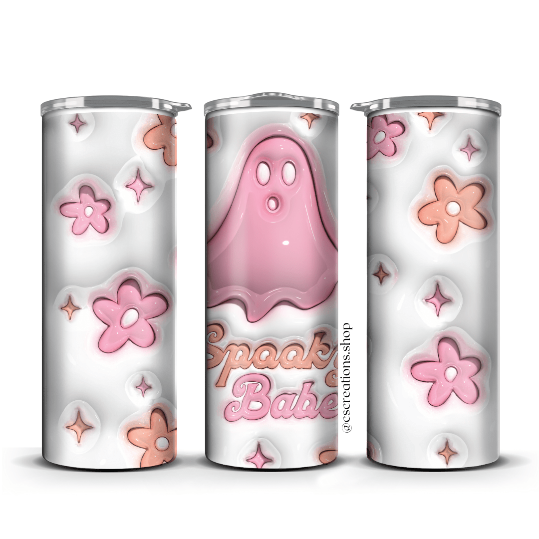 3D Spooky Babe Skinny Tumbler - Crafts & Sweet Creations