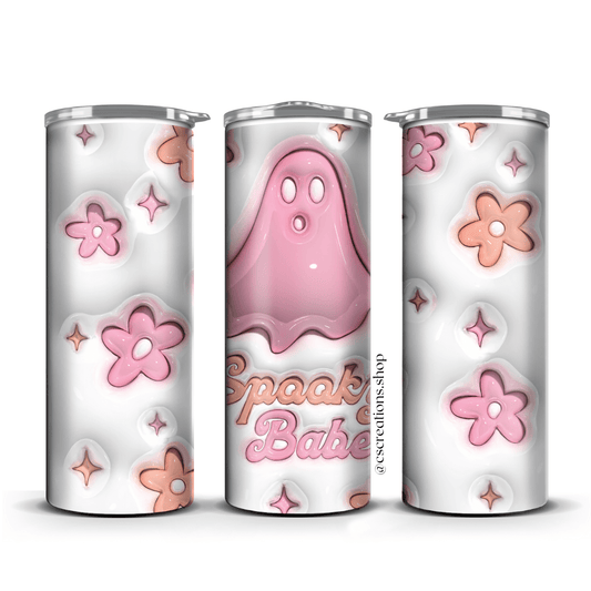 3D Spooky Babe Skinny Tumbler - Crafts & Sweet Creations