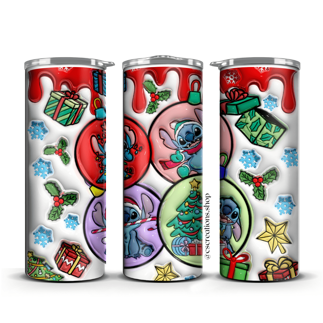 3D Xmas Stitch Skinny Tumbler - Crafts & Sweet Creations