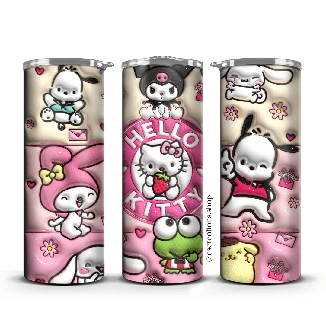 HELLO KITTY & FRIENDS 3D SKINNY TUMBLER - Crafts & Sweet Creations