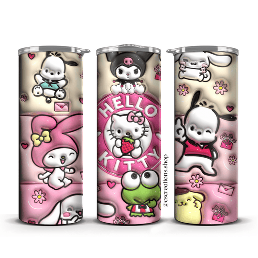 HELLO KITTY & FRIENDS 3D SKINNY TUMBLER - Crafts & Sweet Creations